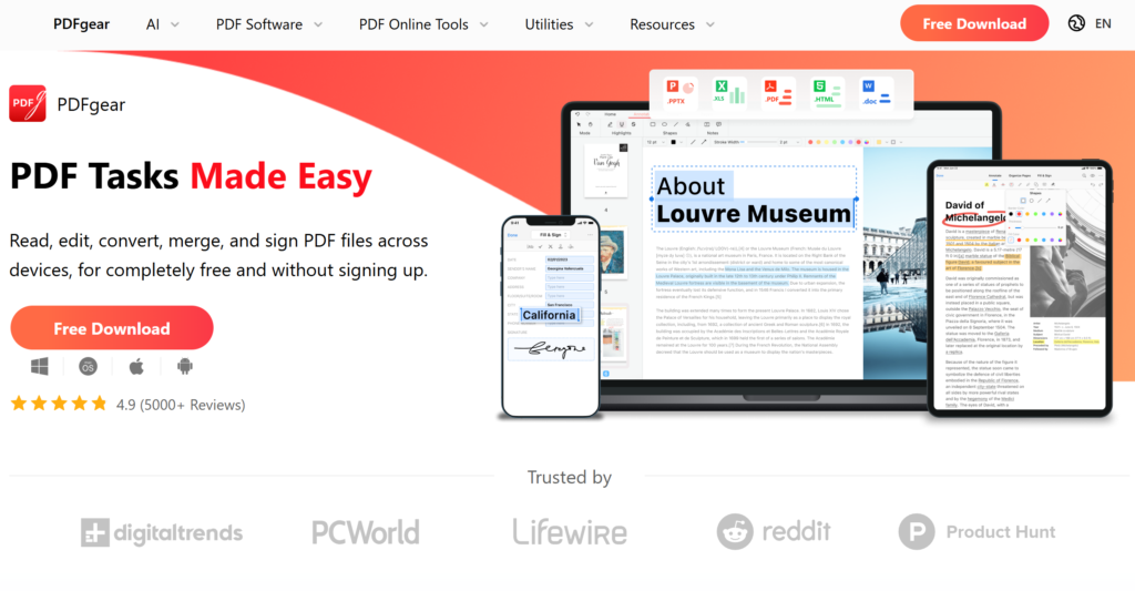 Pdf gear done in minutes